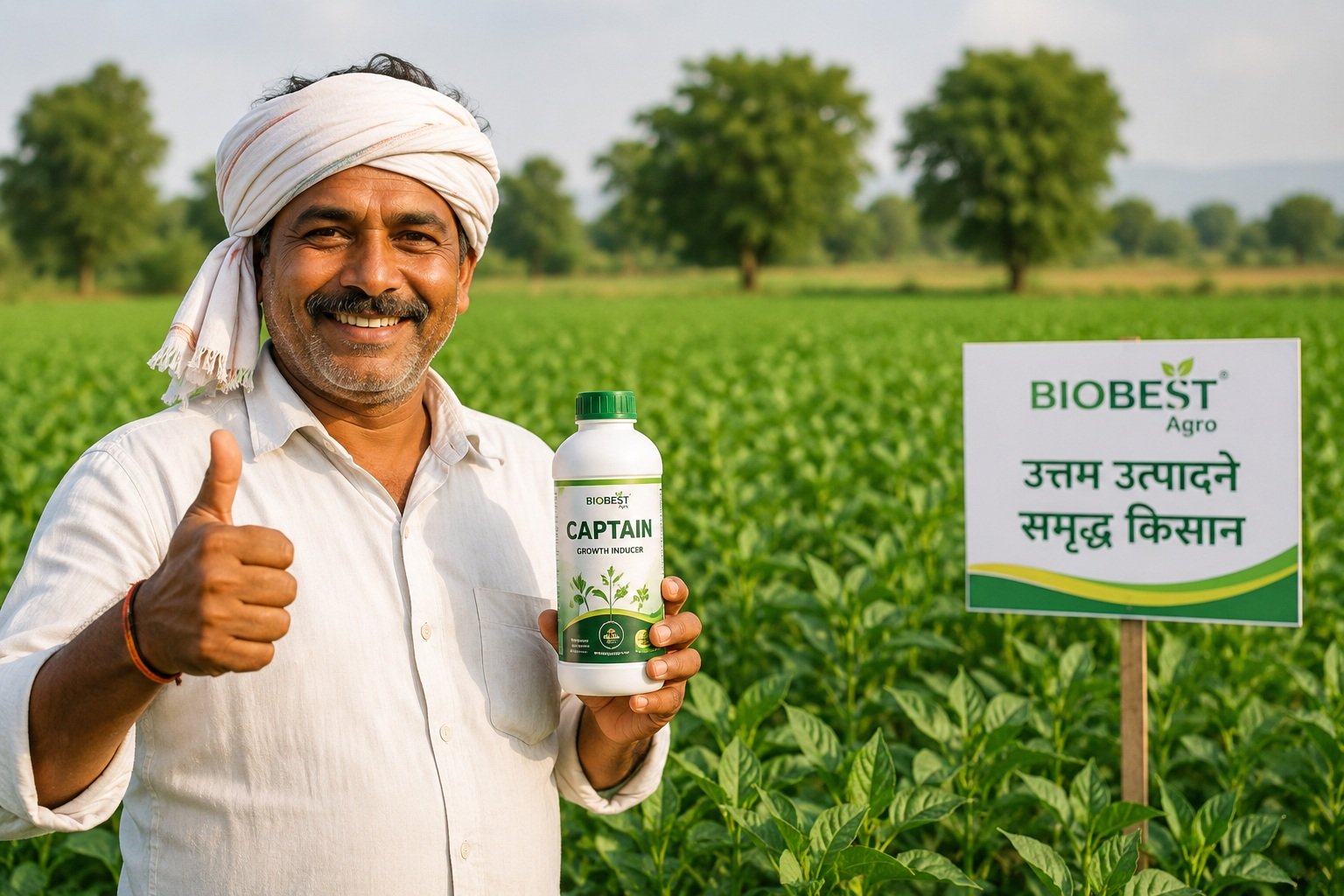 Farmer in agriculture field